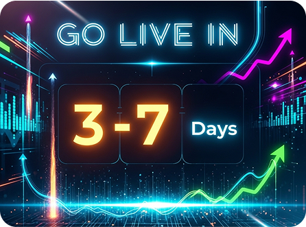 Go live in 3-7 days display